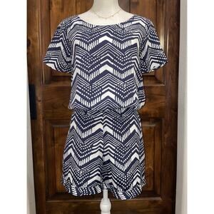 J Crew Women’s Black/White Summer Romper with Pockets Size 4